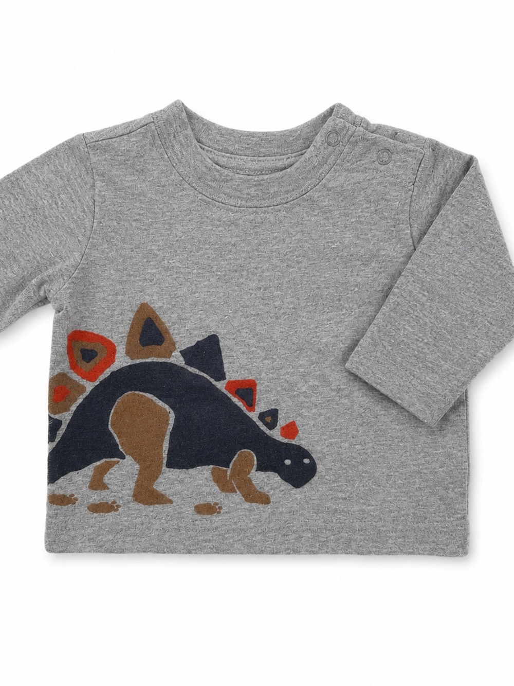 GAP Grey Long-Sleeve Tee with Dino Applique